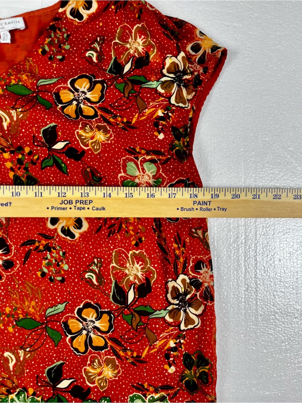 Maison d’Amélie Paris Floral Blouse Top Size Small Red Multicolor - sku 141 - Picture 4 of 8